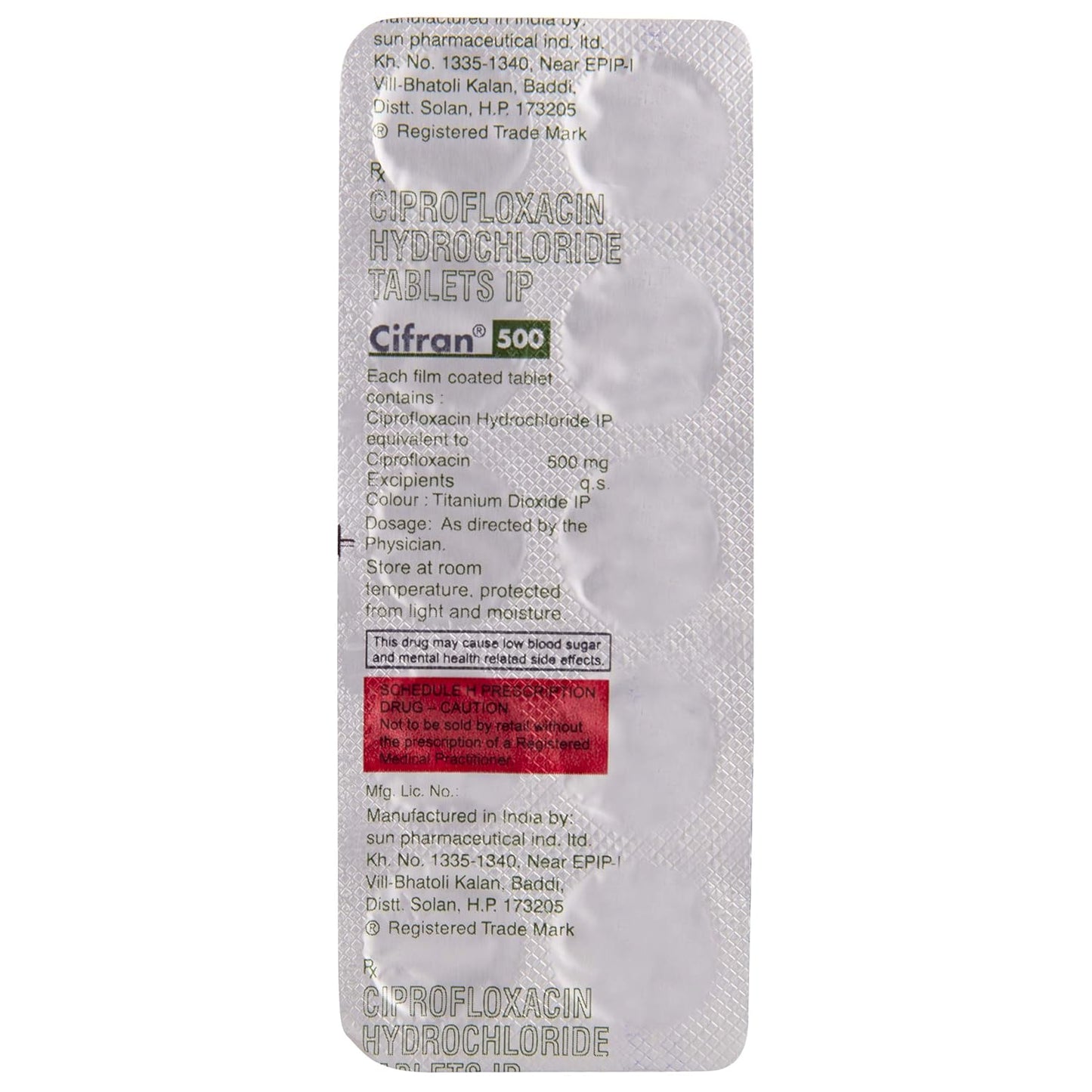 Cifran 500 - Strip of 10 Tablets