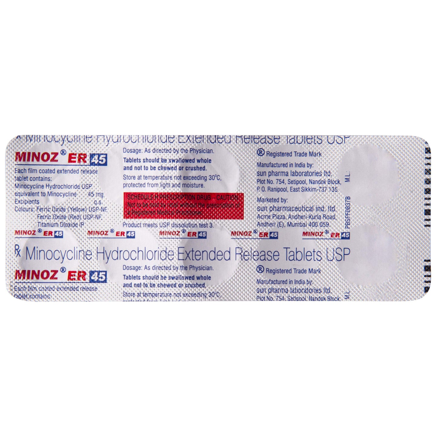 Minoz ER 45 - Strip of 10 Tablets