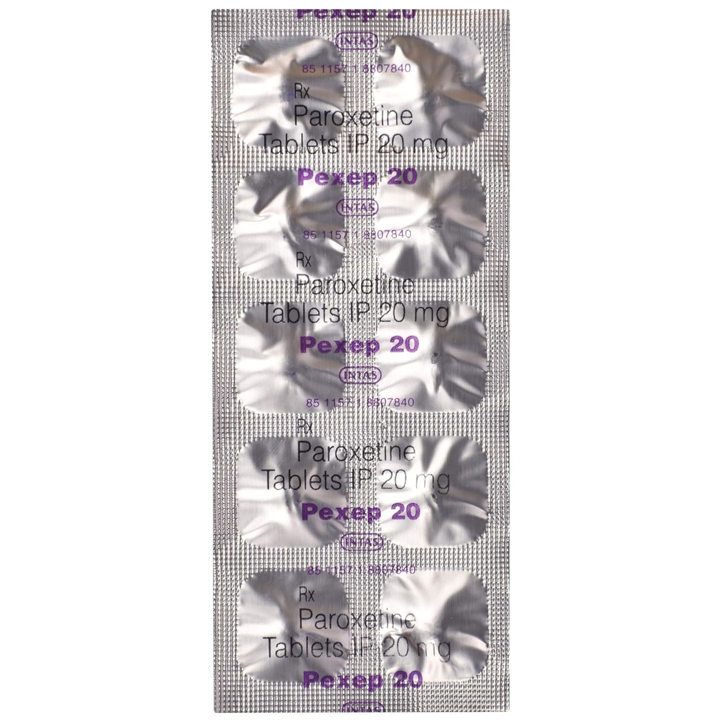 Pexep 20 - Strip of 10 Tablets