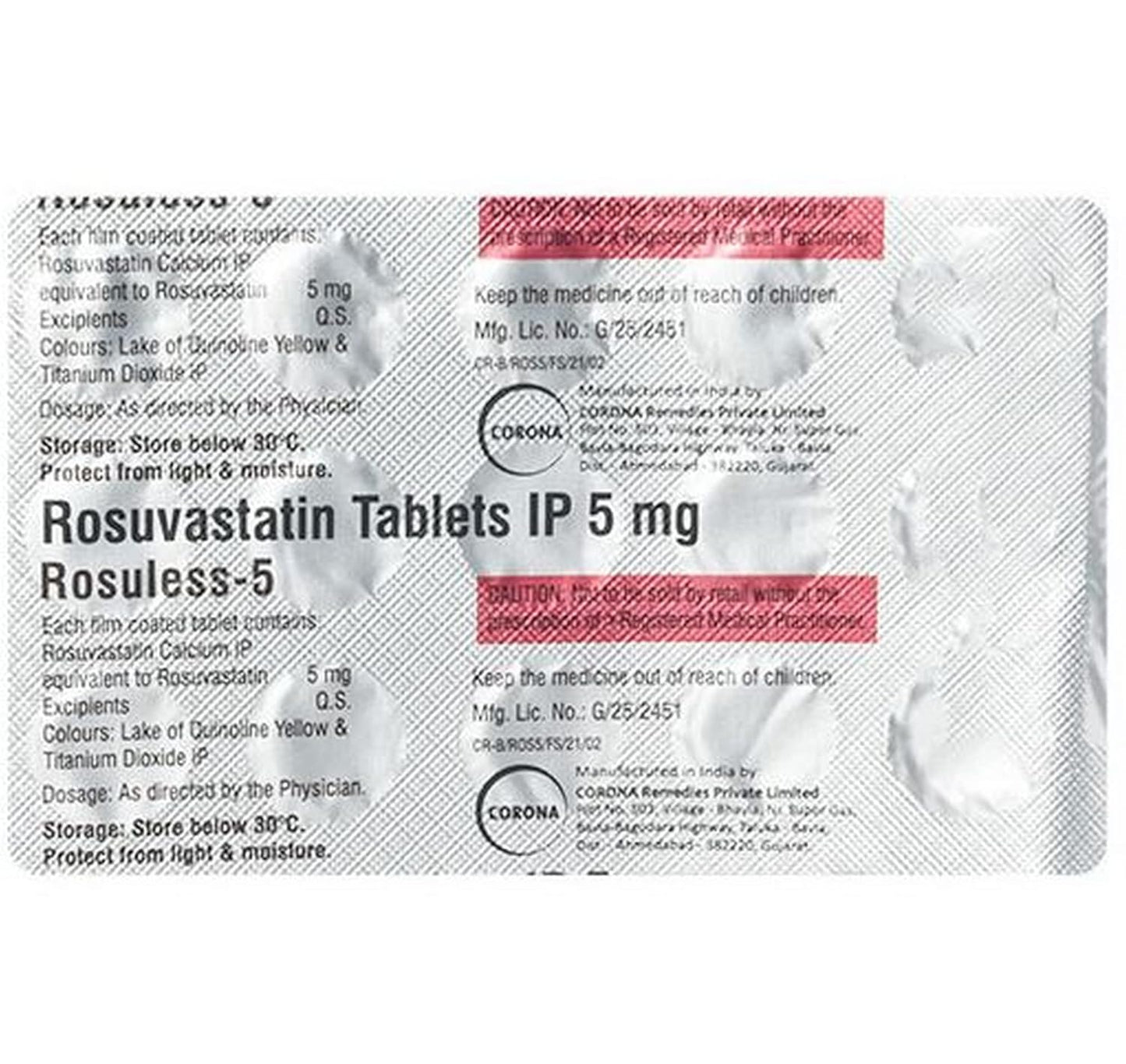 Rosuless-5 Tablet 15's