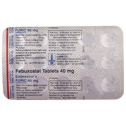 Furic 40 mg - Strip of 15 Tablets