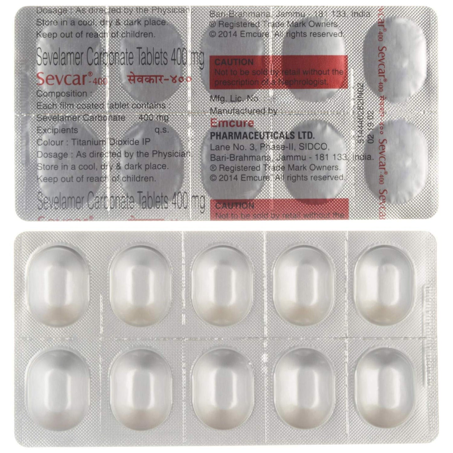 Sevcar 400 - Strip of 10 Tablets