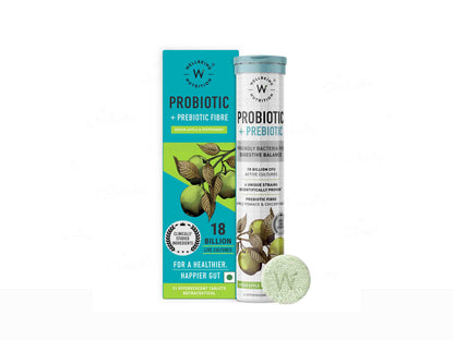 Wellbeing Nutrition Probiotic + Prebiotic Tablet - Green Apple & Peppermint Flavour