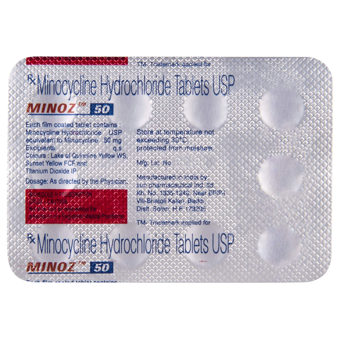 Minoz 50 - Strip of 10 Tablets