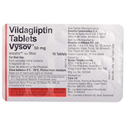 Vysov 50 mg - Strip of 15 Tablets