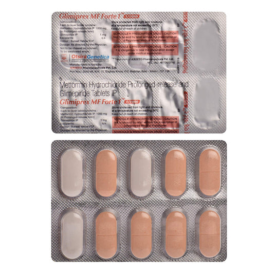 Glimiprex MF Forte 1 - Strip of 10 Tablets