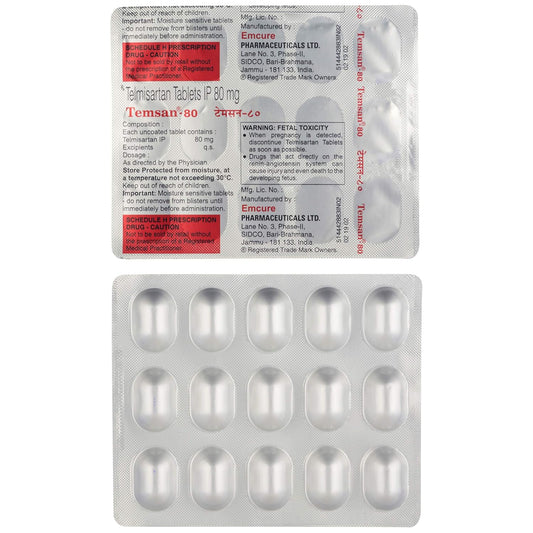 Temsan 80 - Strip of 15 Tablets