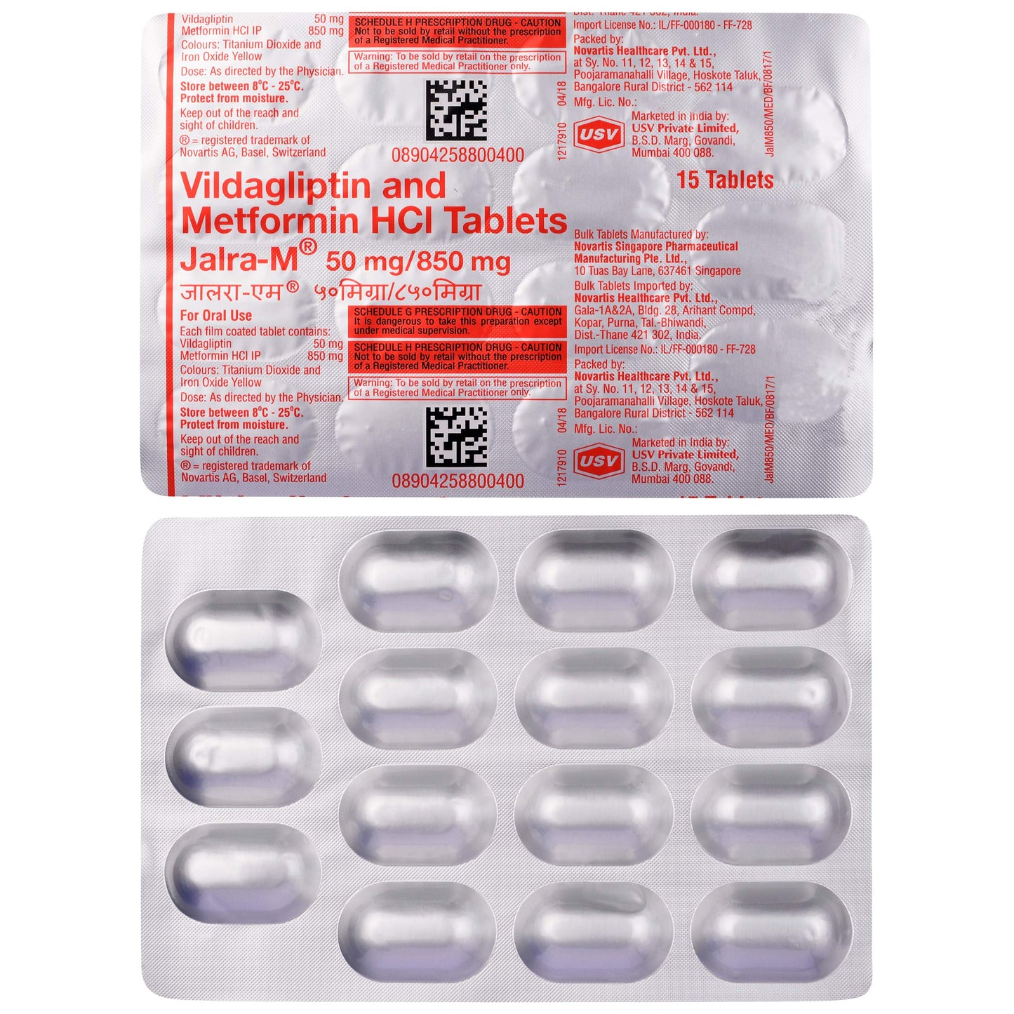 Jalra M 50 mg/850 mg- Strip of 15 Tablets