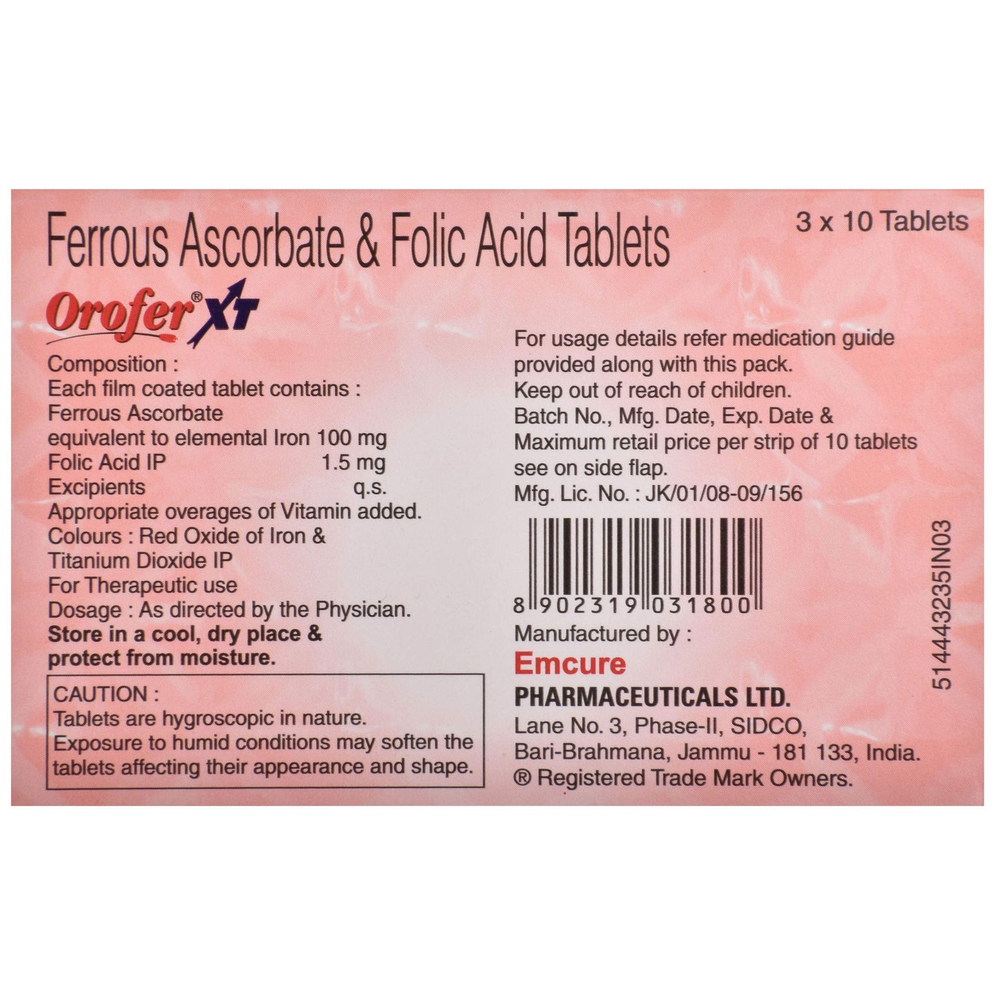 Orofer XT - Bottle of 30 Tablets