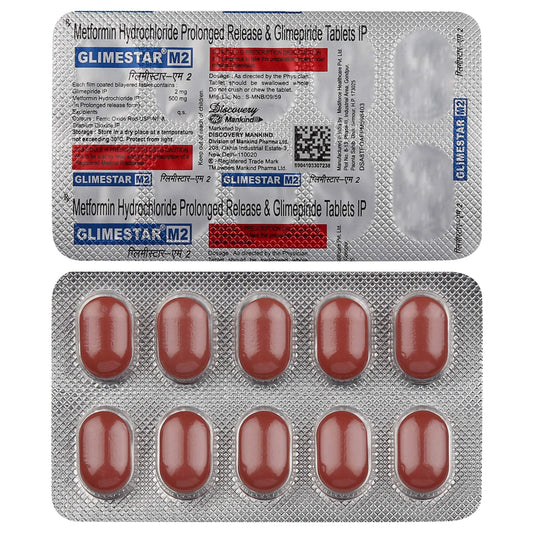 Glimestar M2 - Strip of 10 Tablets