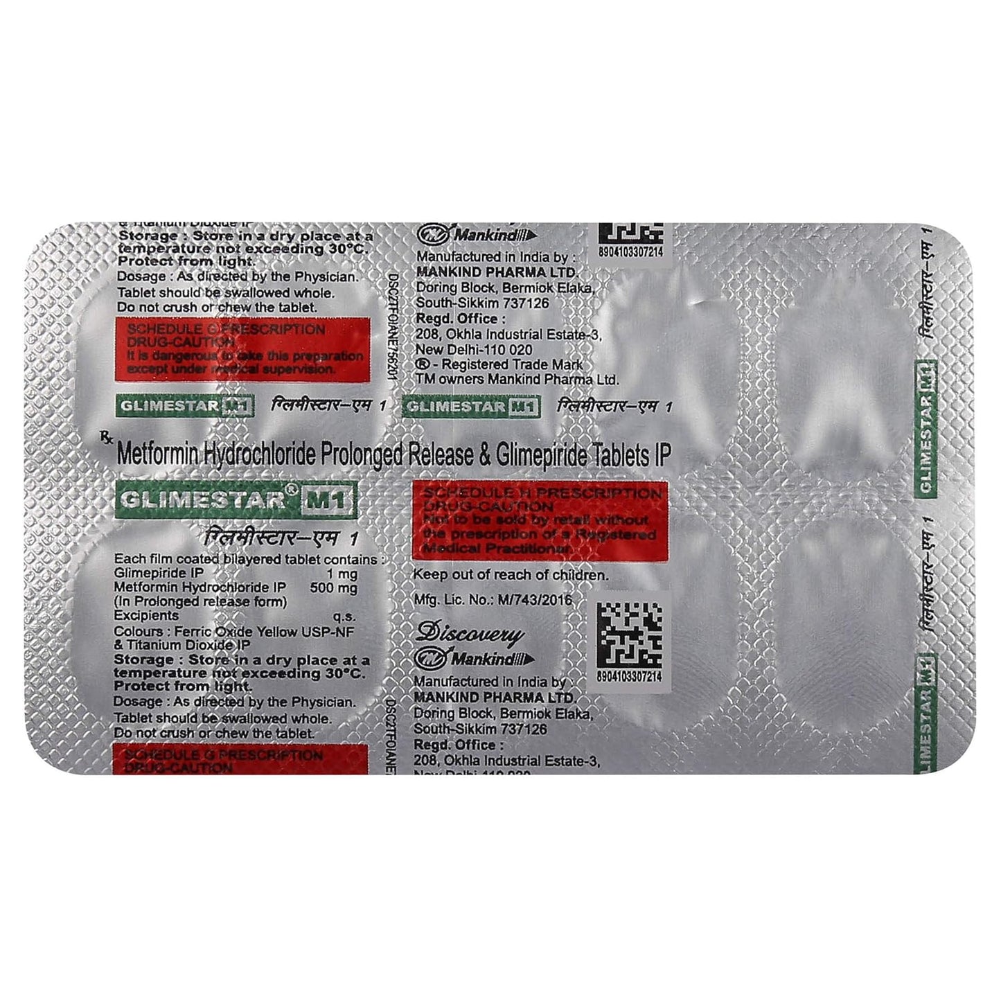 Glimestar M1 - Strip of 10 Tablets