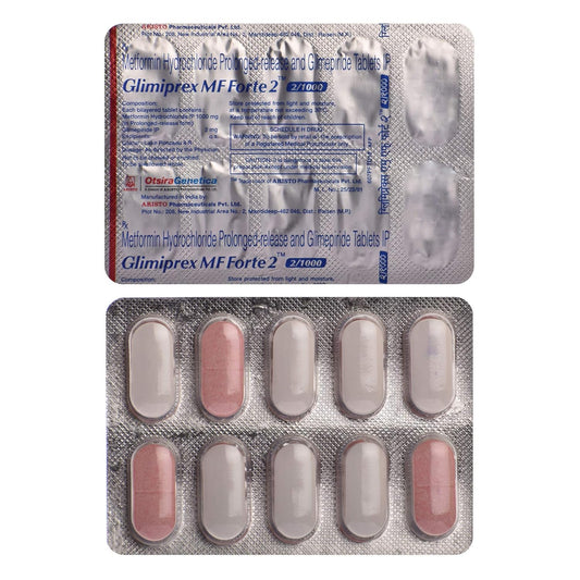 Glimiprex MF Forte 2 - Strip of 10 Tablets