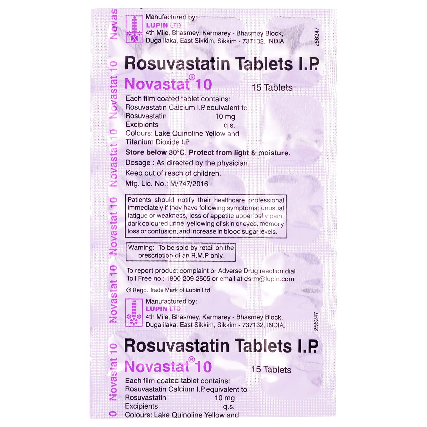 Novastat 10 - Strip of 15 Tablets