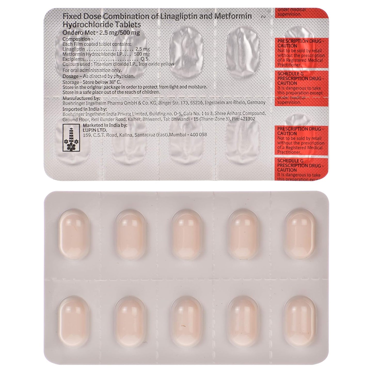 Ondero Met - Strip of 10 Tablets