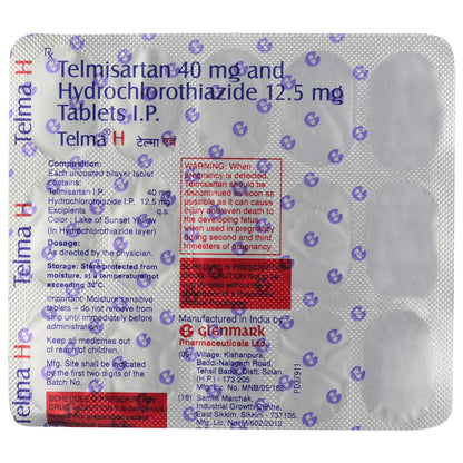 Telma H - Strip of 15 Tablets