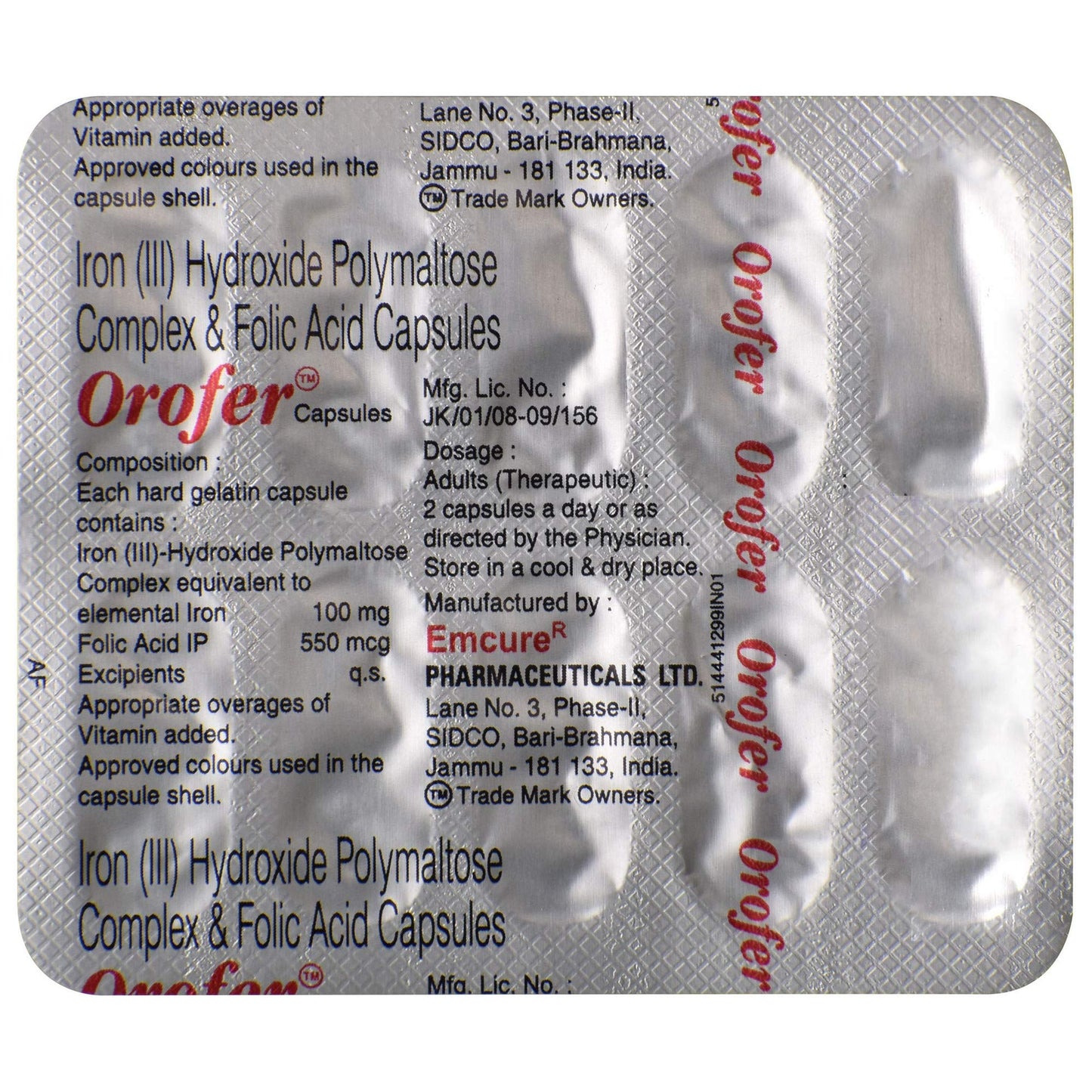 Orofer - Strip of 10 Capsules