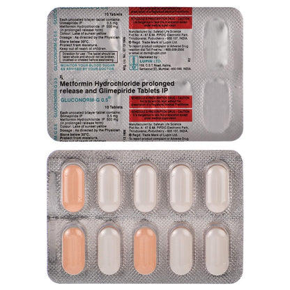 Gluconorm G 0.5 - Strip of 10 Tablets