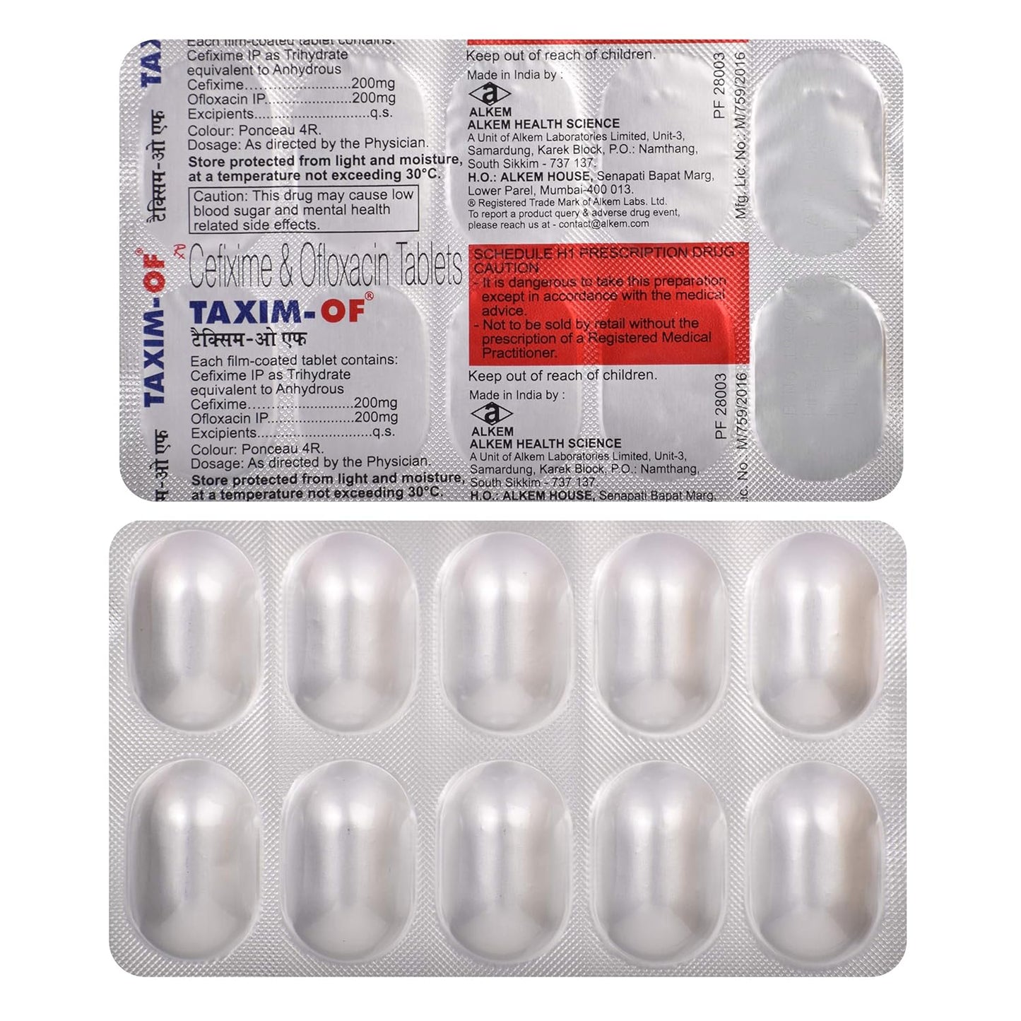 Taxim-OF - Strip of 10 Tablets