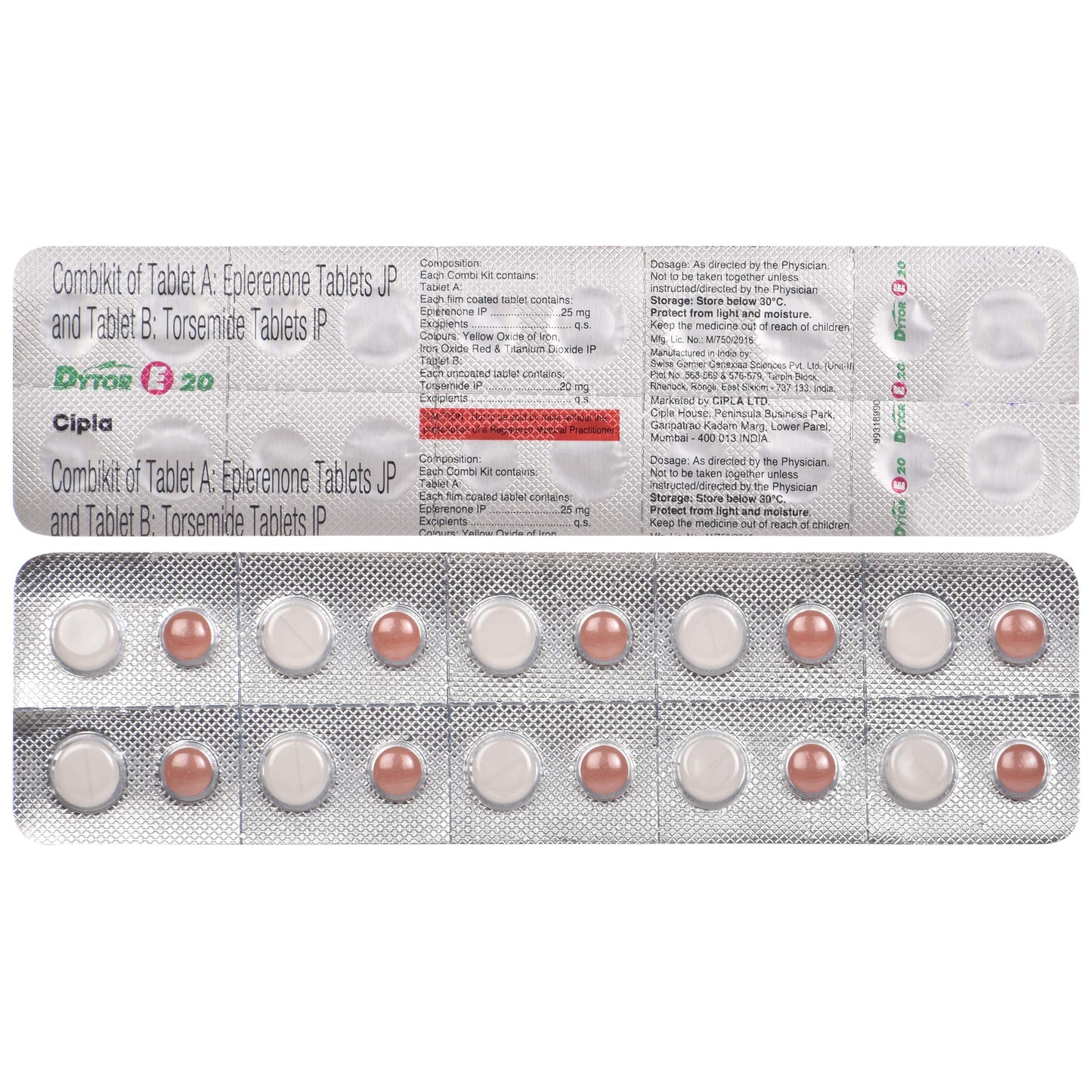 Dytor E 20 - Strip of 20 Tablets