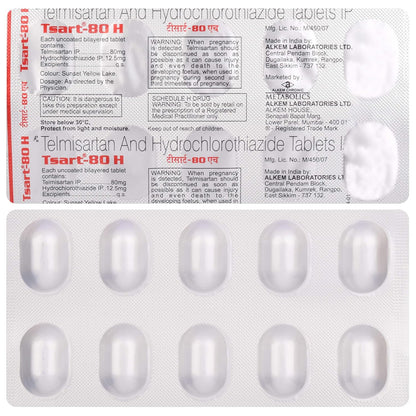 Tsart-80 H - Strip of 10 Tablets