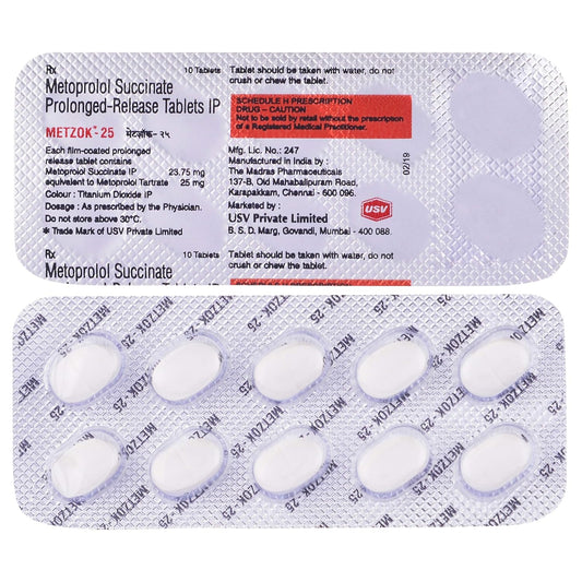 Metzok 25 - Strip of 10 Tablets