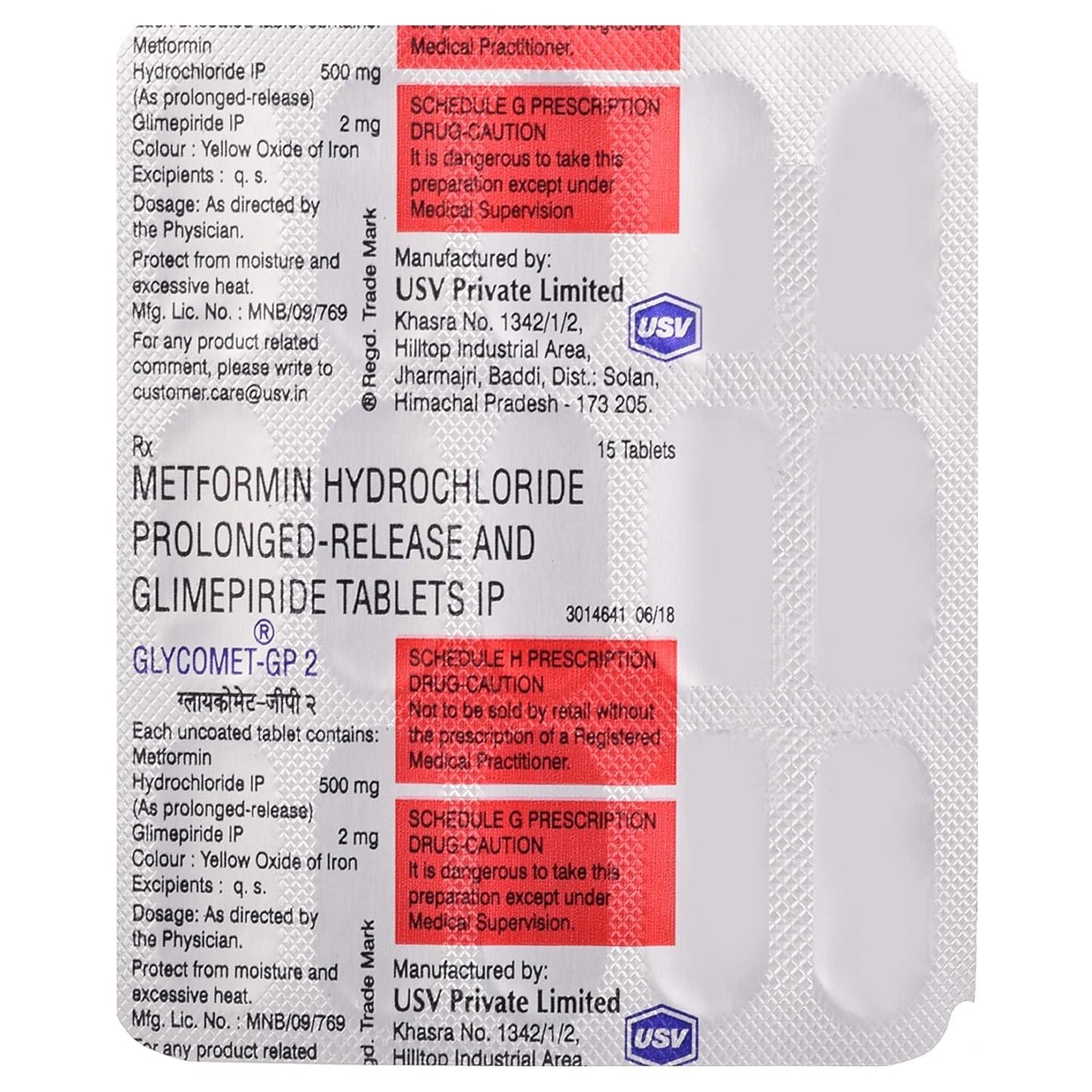 Glycomet- GP 2 - Strip of 15 Tablets