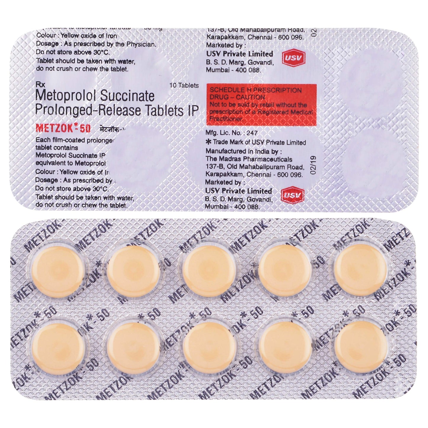 Metzok 50 - Strip of 10 Tablets