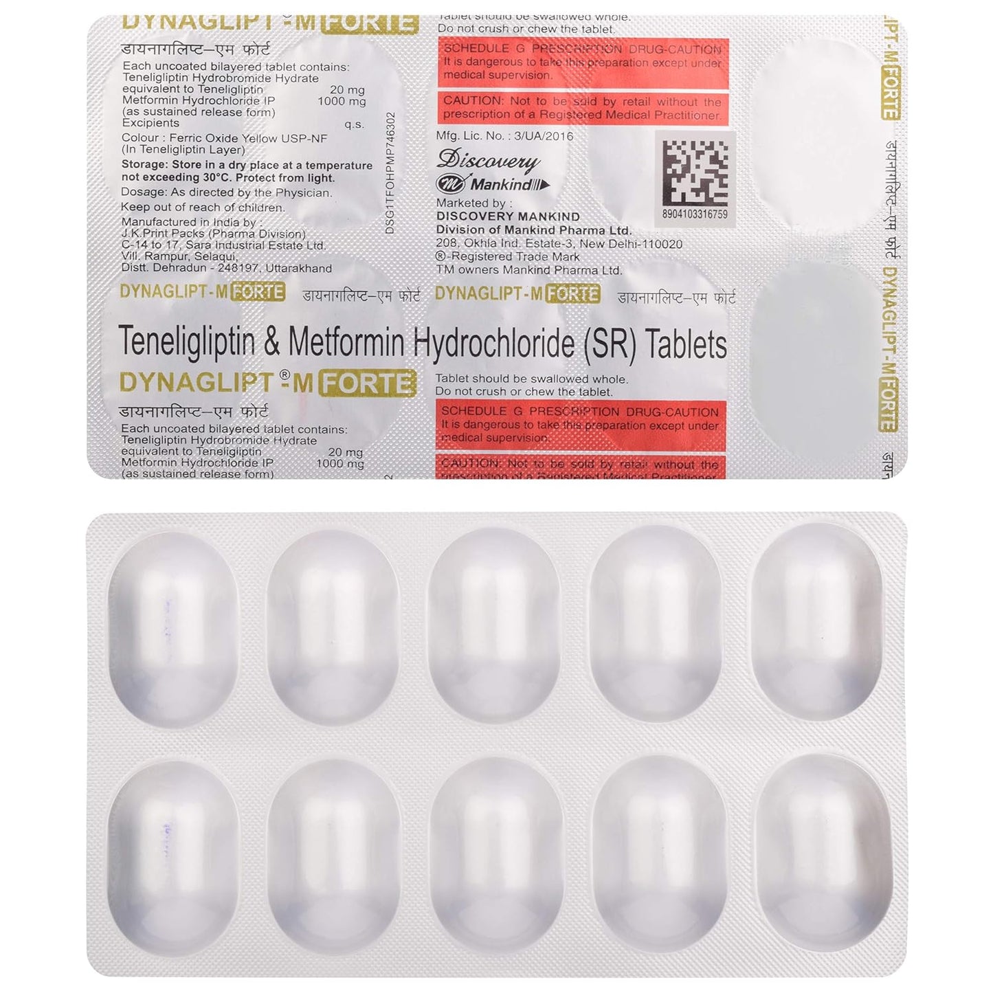 Dynaglipt-M Forte - Strip of 10 Tablets