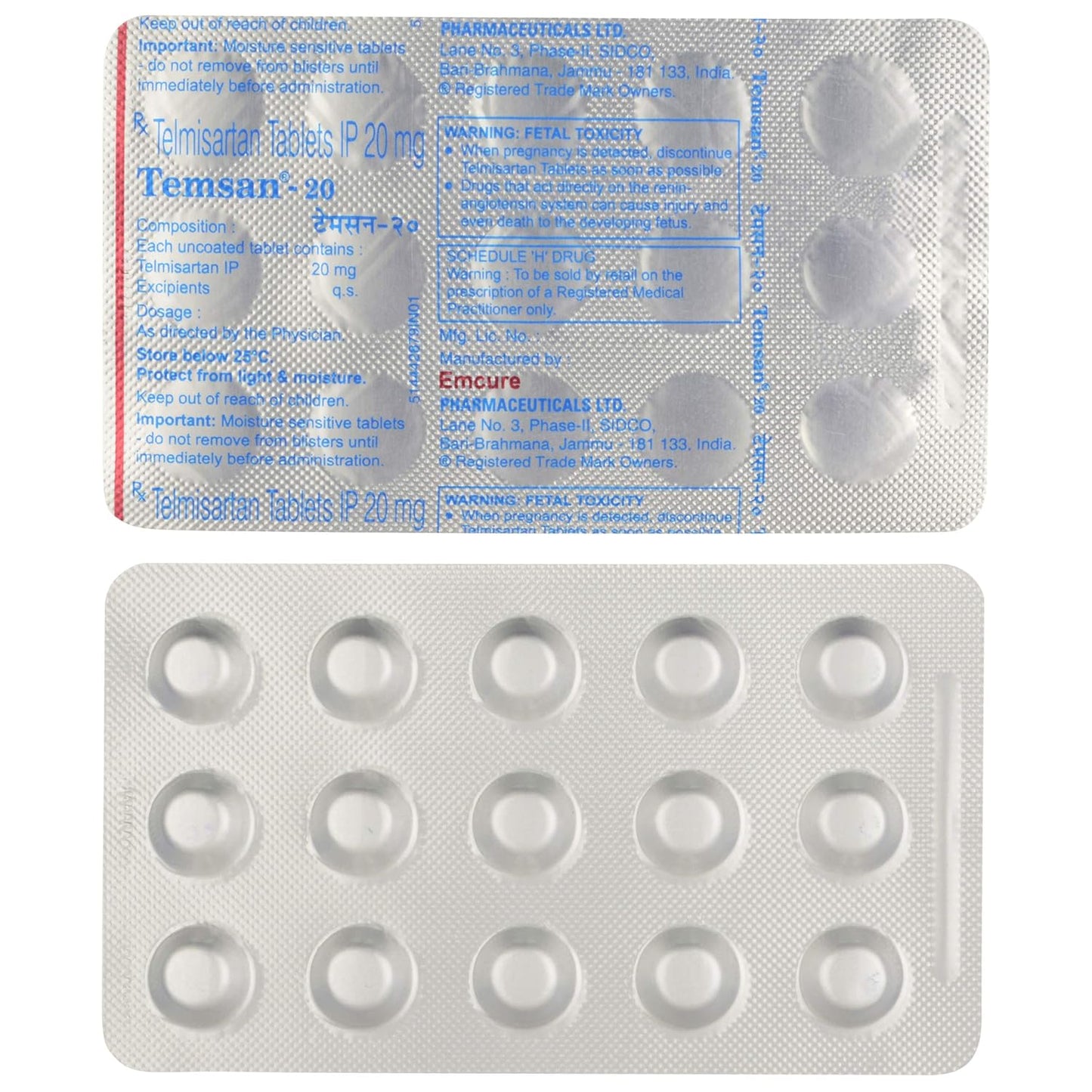 Temsan 20 - Strip of 15 Tablets