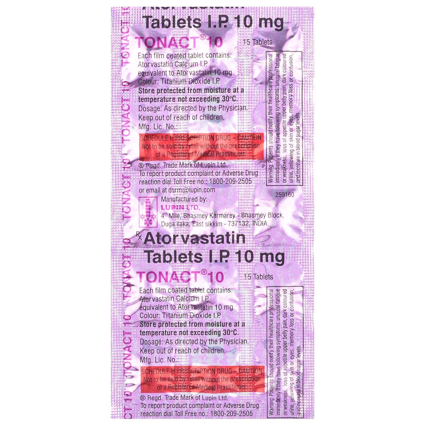 Tonact 10 - Strip of 15 Tablets