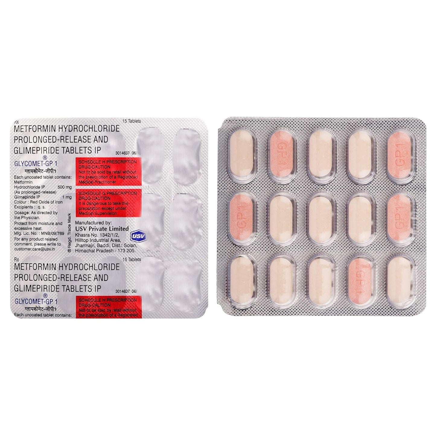 Glycomet- GP 1 - Strip of 15 Tablets