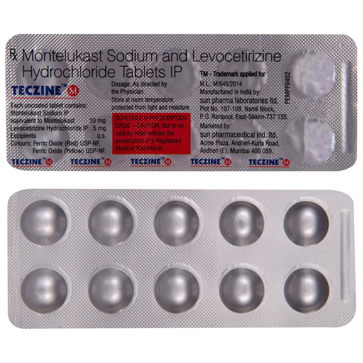 Teczine M - Strip of 10 Tablets