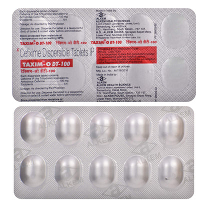 Taxim-O DT-100mg - Strip of 10 Tablets