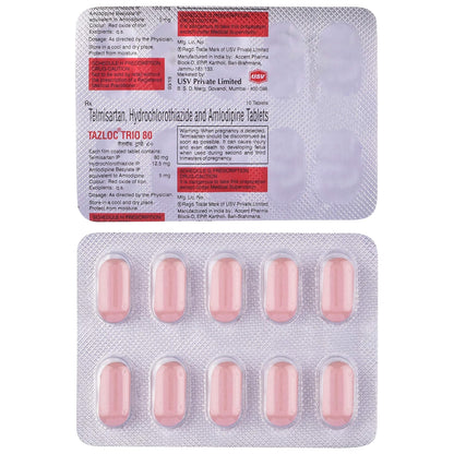 Tazloc Trio 80 - Strip of 10 Tablets