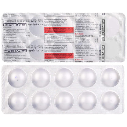 Metpure Tel 40 - Strip of 10 Tablets