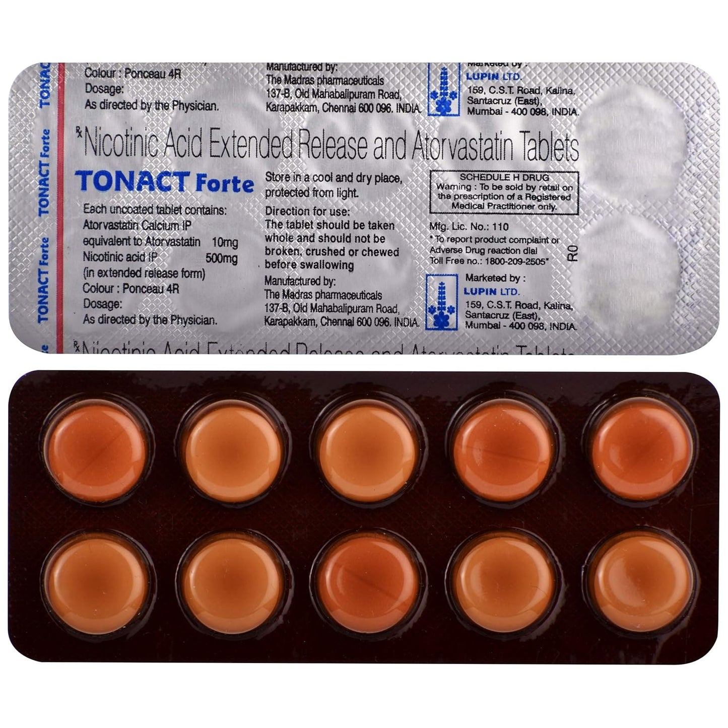 Tonact Forte - Strip of 10 Tablets