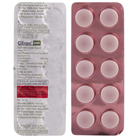 Cifran 500 - Strip of 10 Tablets