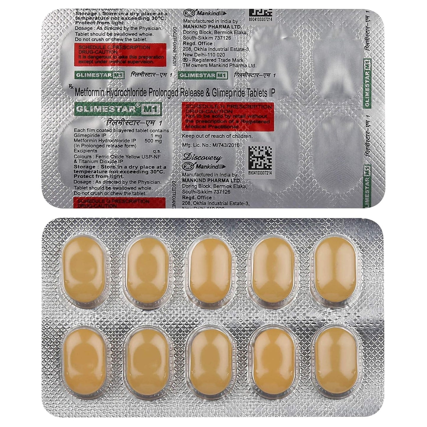 Glimestar M1 - Strip of 10 Tablets