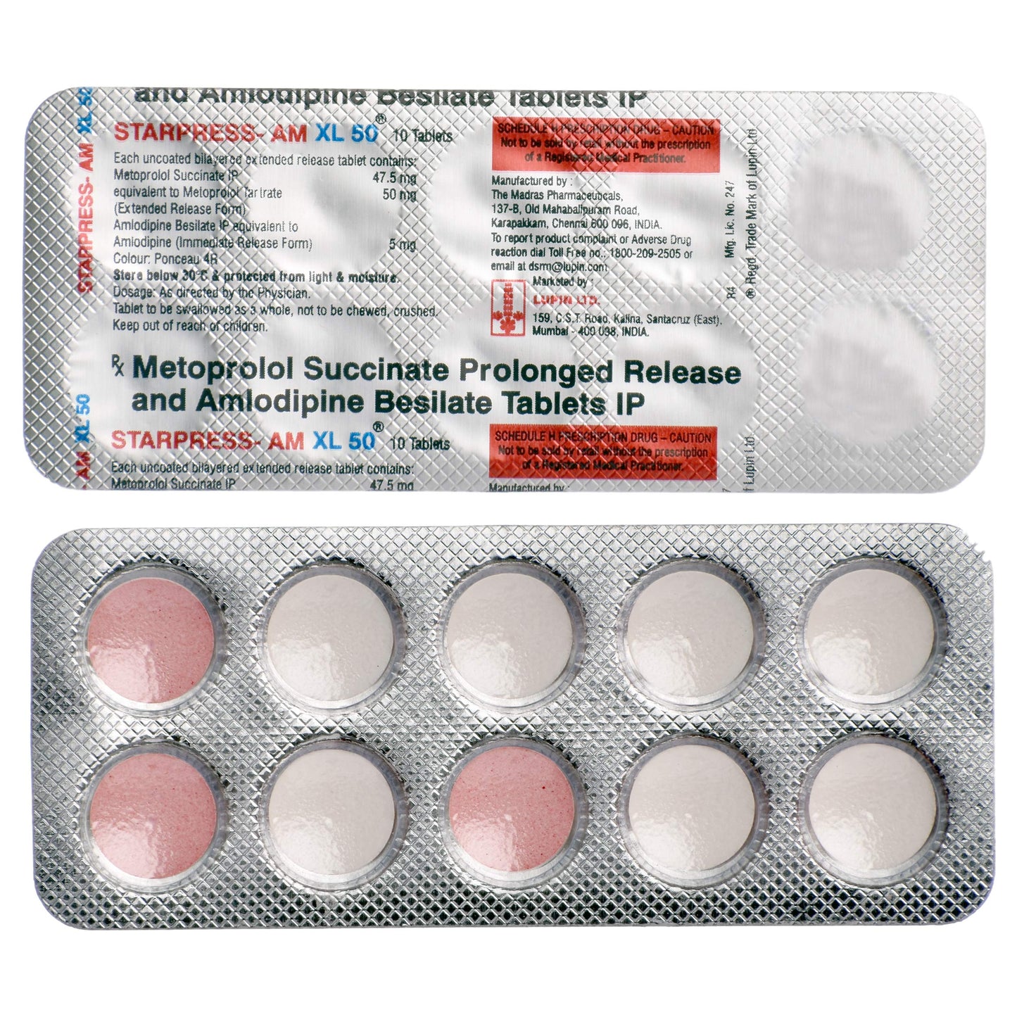 Starpress-AM XL 50 - Strip of 10 Tablets