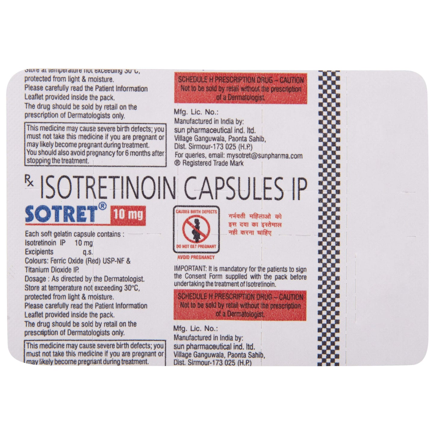 Sotret 10mg - Strip of 10 Capsules