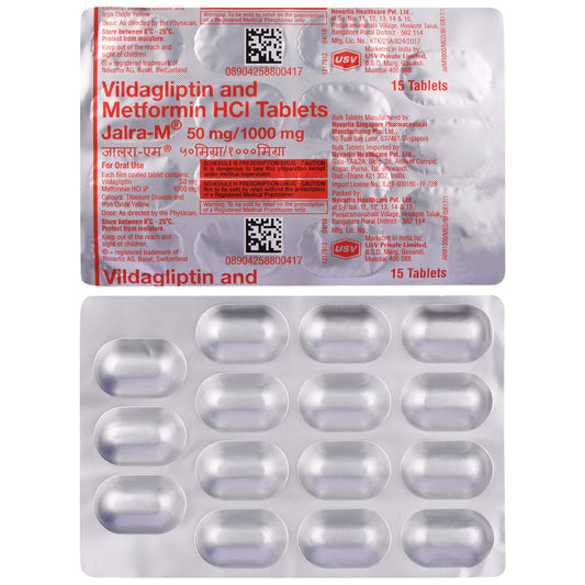 Jalra-M 50 mg/1000 mg - Strip of 15 Tablets