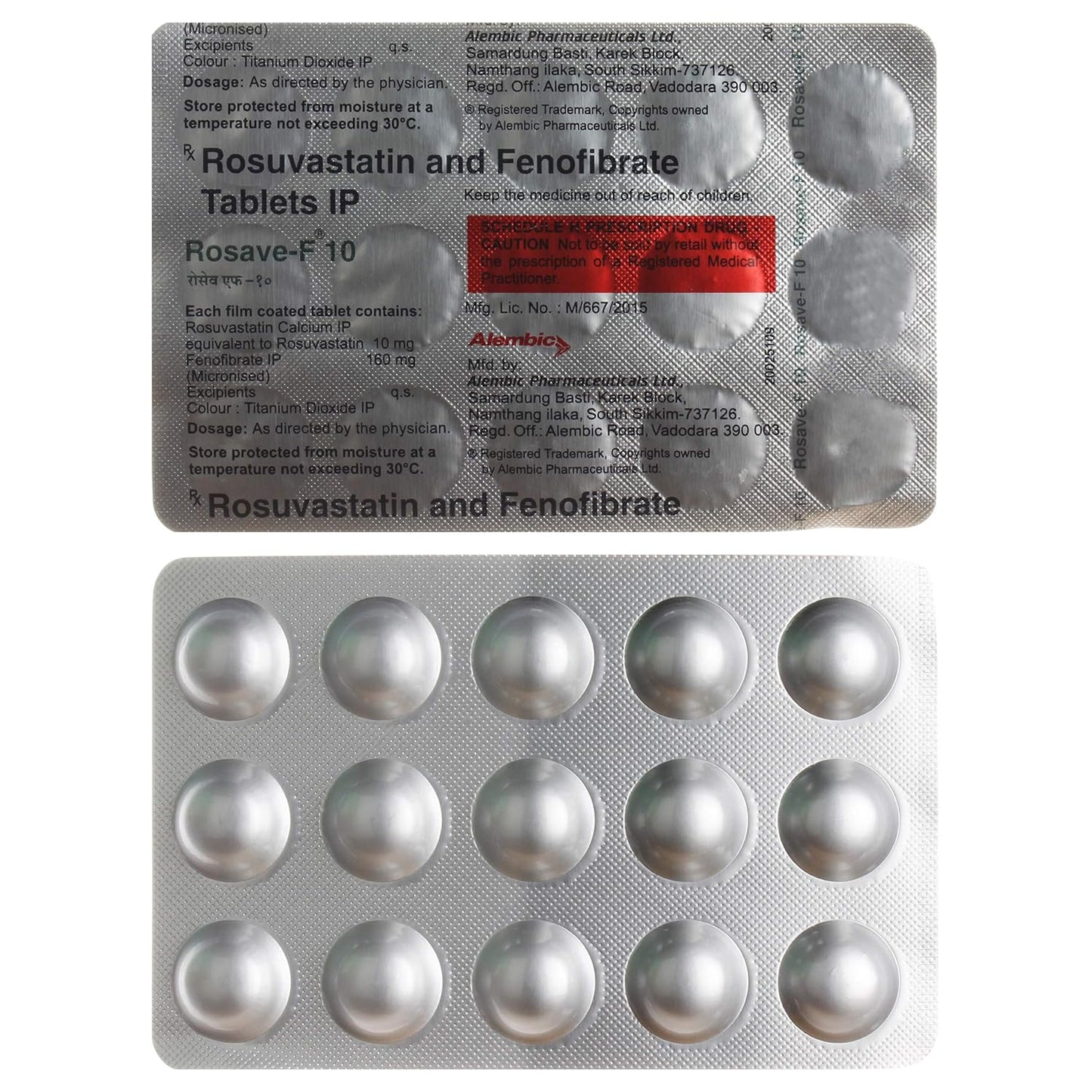 Rosave F 10 - Strip of 15 Tablets