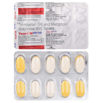 Tsart-M 40/50 - Strip of 10 Tablets