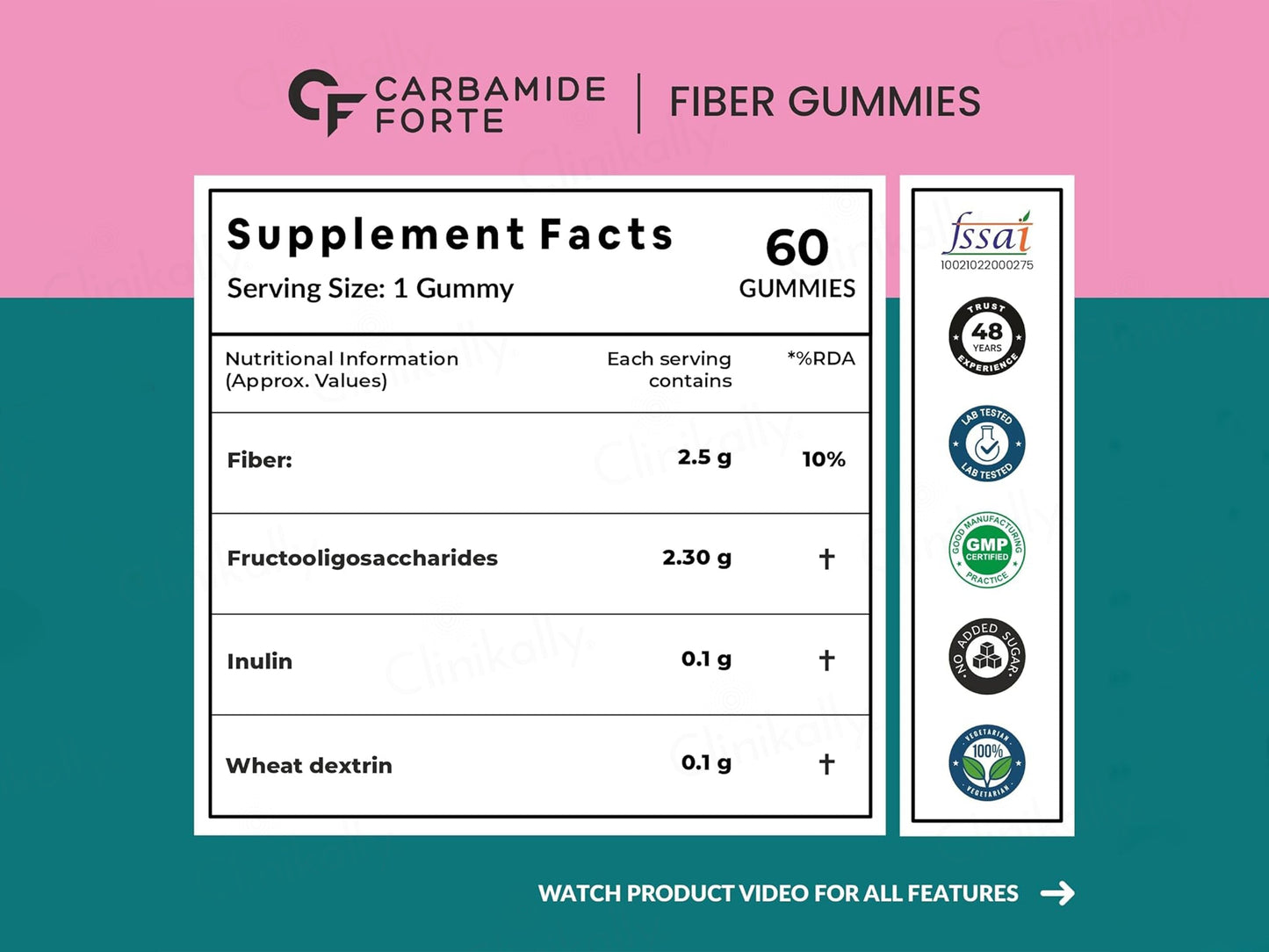 Carbamide Forte Fiber Gummies - Apple Flavour